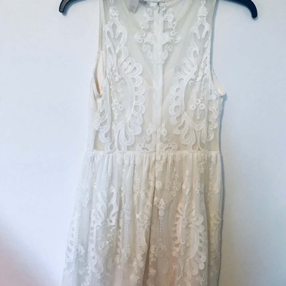 White illusion Lace Dress